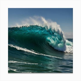 Wave Breaking In The Ocean 1 Canvas Print