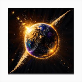 Earth In Space 1 Canvas Print