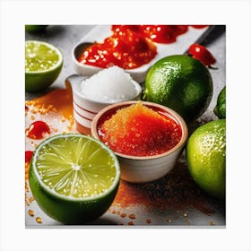 Limes And Salsa Canvas Print