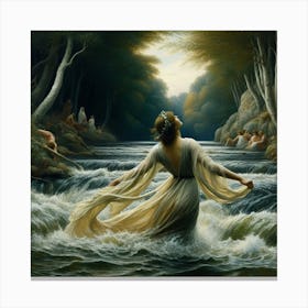 Aphrodite In The River Canvas Print