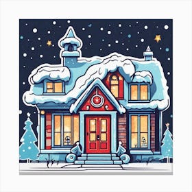 Christmas House 140 Canvas Print
