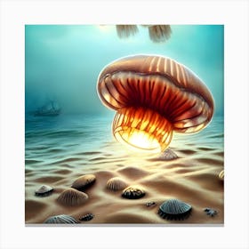 Flying Jelly 5 Canvas Print