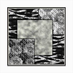 Black And White Roses Canvas Print