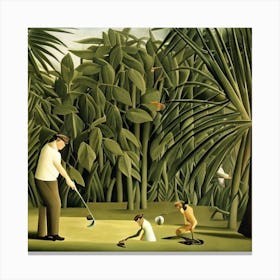 Golf In The Jungle Canvas Print