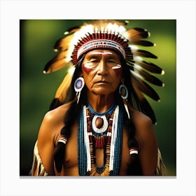 AMERICAN INDIAN PORTRAIT Canvas Print