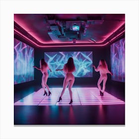 Dancers In Neon Canvas Print