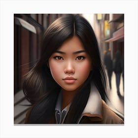 A lovely Asian Girl Canvas Print