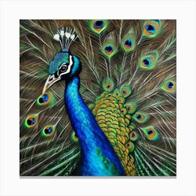 Peacock Blue Canvas Print