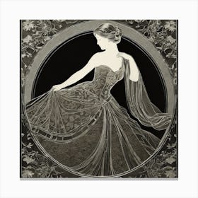 Lady In A Dress Canvas Print