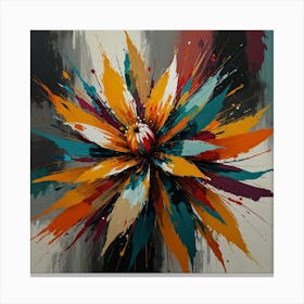 Abstract Flower Painting 11 Canvas Print