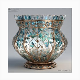 Blue Glass Vase Canvas Print