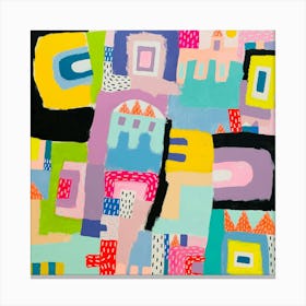 Abstract colorful shapes 2 Canvas Print