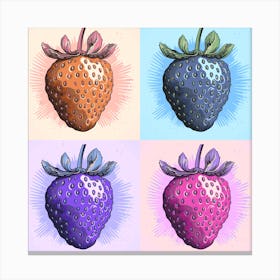 Pop Art Strawberry Canvas Print