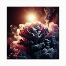 Rose In The Clouds 3 Canvas Print