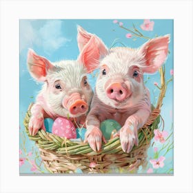 Easter Pigs Canvas Print