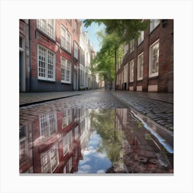 Reflection In A Puddle 1 Canvas Print