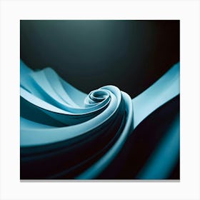 Abstract Blue Fabric Canvas Print