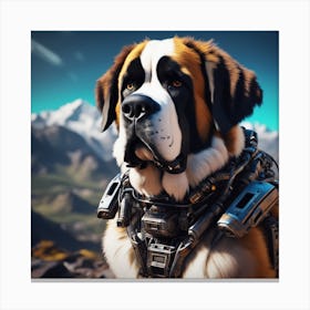 St Bernard Dog 97 Canvas Print