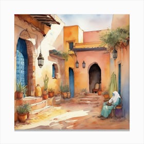 Mediterranean Village Canvas Print