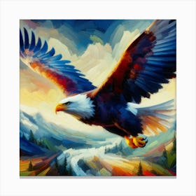 Eagle In Flight 1 Canvas Print