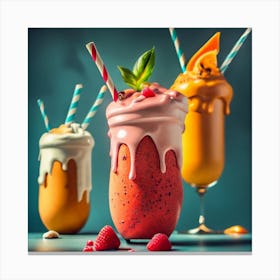 Smoothie Healthy And Vibrant Smoothie Capture Canvas Print