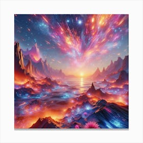 Space Landscape Canvas Print