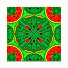 Watermelon Mandala Canvas Print