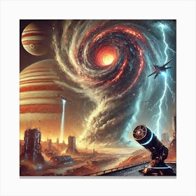 A Sci Fi Depiction Of The Hurricane Engine Cyclones Canvas Print