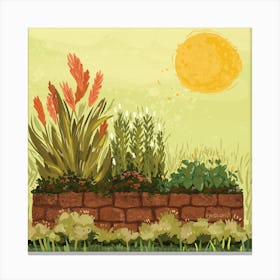 Wildflower Garden Bed Canvas Print