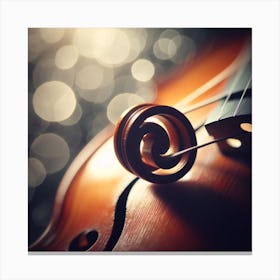 Violin With Bokeh Canvas Print