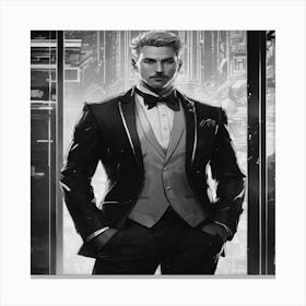 Man In Tuxedo Canvas Print