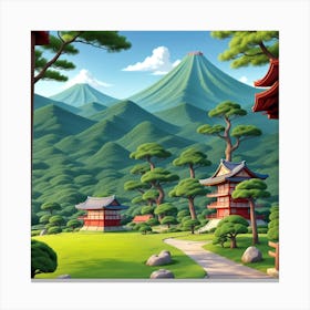 Japanese landscape 7 Canvas Print