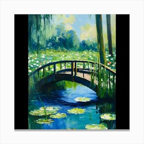 Water Lily Bridge 1 Canvas Print