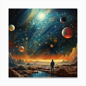 Space Landscape Canvas Print