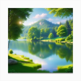 Landscape With A Lake Canvas Print