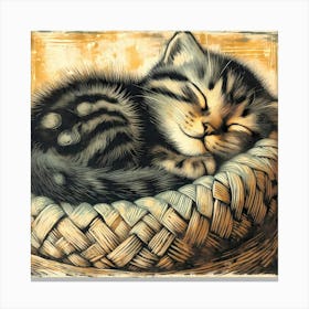 Feline Cat Creative Artwork Illustration 84 Canvas Print