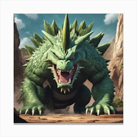 Dragon Monster Canvas Print