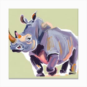 Black Rhinoceros 03 Canvas Print