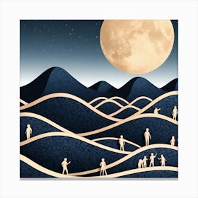 People On The Moon Canvas Print