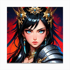 Default A Gracefully Fierce Anime Warrior Princess Her Intrica 3 (1) Canvas Print