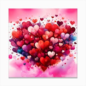 Heart Art (Valentine'S Day) Canvas Print