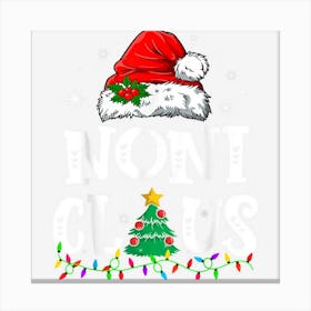 Noni Claus Matching Family Christmas Pajama Santa Lights Canvas Print