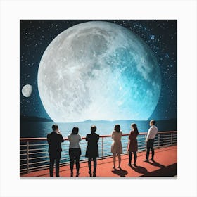 Full Moon And The Stars Canvas Print