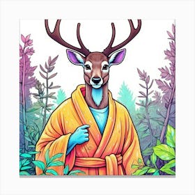 Deer In The Forest 41 Canvas Print