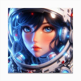 Anime Girl In Spacesuit Canvas Print