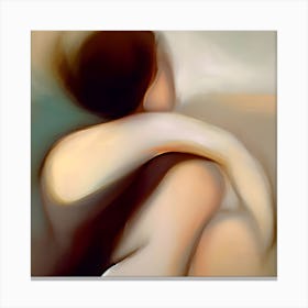 Woman's Embrace Abstract Painting of a Woman Canvas Print