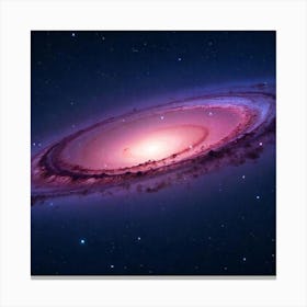 Celestial Vortex: The Mystical Glow of a Distant Galaxy Canvas Print