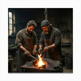 Two Blacksmiths Canvas Print