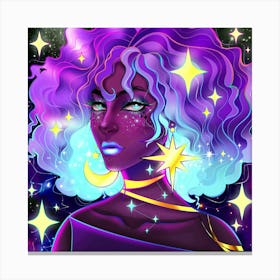 Galaxy Girl Canvas Print