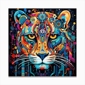 Psychedelic Tiger Canvas Print